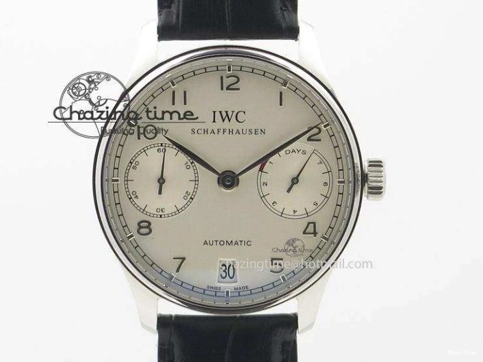 MIROTIME 0408 Portuguese Real PR Real Annual Calendar IW5035 YLF 1:1 Best Edition Black Dial On Leather Strap A Soft 7240